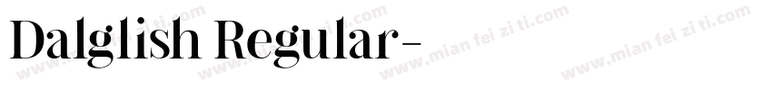 Dalglish Regular字体转换